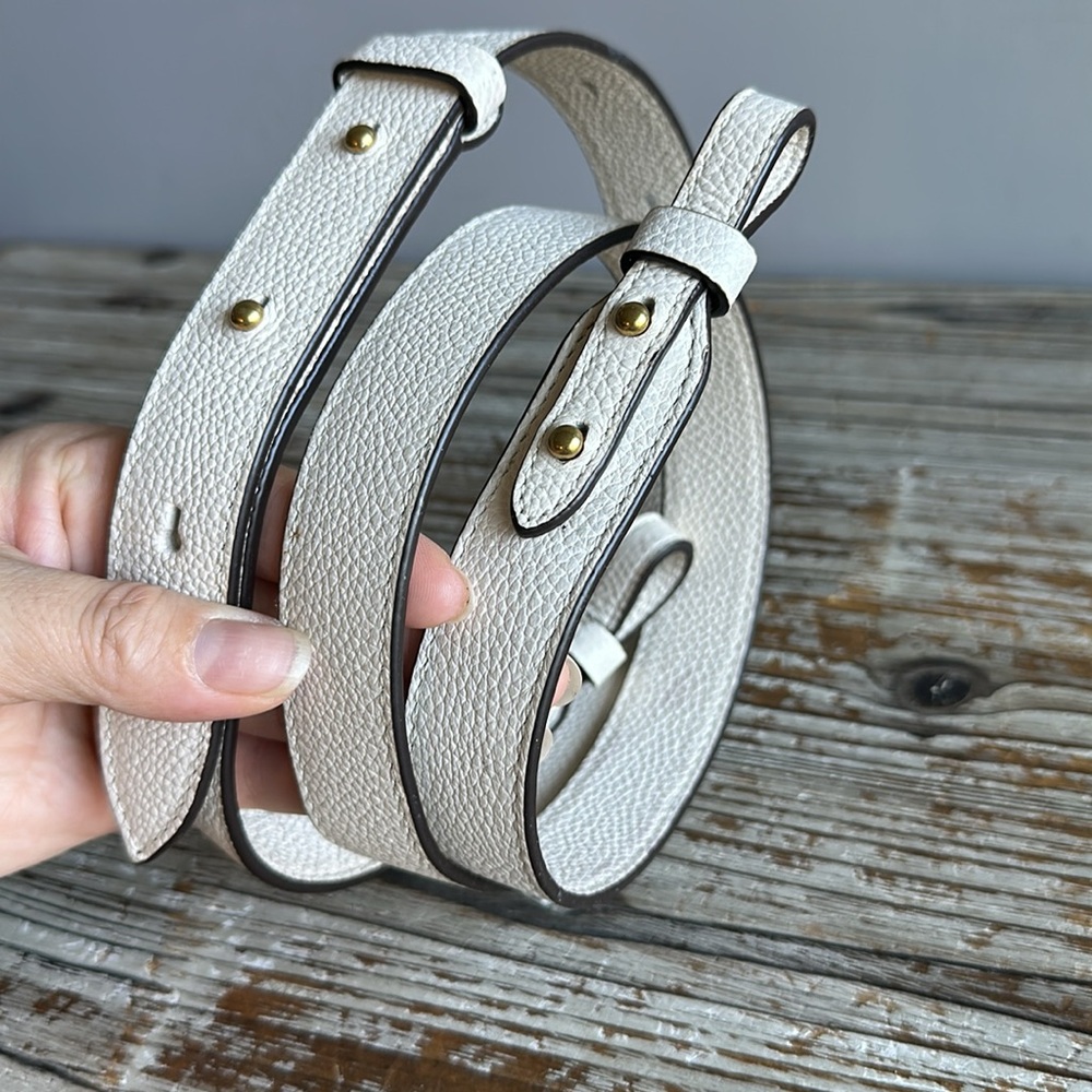 Elegant White Leather Strap